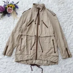 ZARA BASIC　ブルゾン　ジャンパー　ジップアップ　パーカー　ベージュ