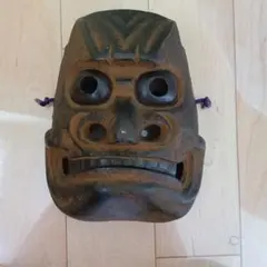 ま様 専用 備中神楽面 能面 翁面 木彫り お面 魔除け 飾り物 - メルカリ
