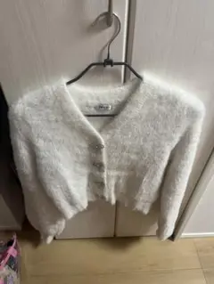 INGNI ホワイトファーカーディガン