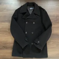 【00s】Polo by Ralph Lauren 黒 ウール Pコート M
