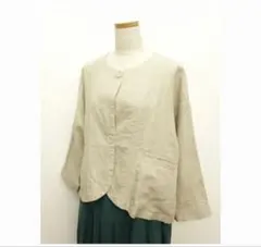 D*g*y ディージーワイノーカラージャケット リネン 麻100%