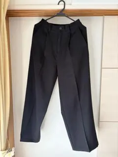 TRストレッチスーツ地 ストレート1タックセンタープレス ワイドパンツスラックス