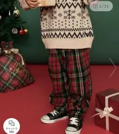 BREEZE チェックパンツ 130