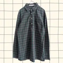 グリーン チェックシャツ