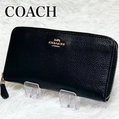 ゴ*ゴ様 COACH 長財布 ブラック ストラップ付き - メルカリ