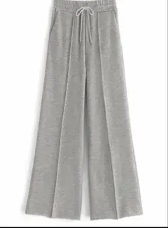 【美品】GRLセンターピンタックスウェットセミフレアパンツ