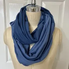 グラデーションブルー スヌードスタイルストール