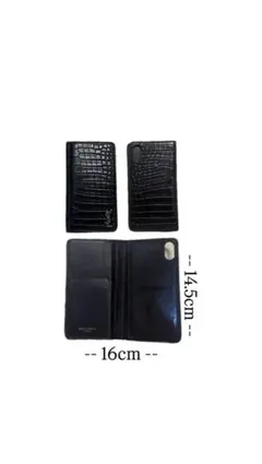 SAINT LAURENT 手帳型ケース SL】サンローラン YSLロゴ iPhoneX/XS 手帳型ケース BK SAINTLAURENT