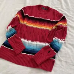 激レア‼️ラルフローレン♡コットンケーブルセーター　袖　ポニー刺繍