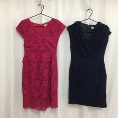 2枚セット結婚式二次会パーティー婚活ワンピースS〜M /グレースコンチネンタル