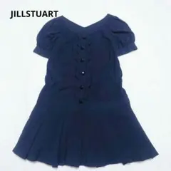 ジルスチュアート パフスリーブ プリーツワンピース（M）ブラック