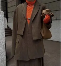 Ameri CONVERTIBLE HERRINGBONE JACKETのサムネイル