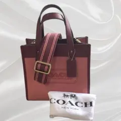 【美品】【COACH】フィールドトート22 2way Rouge ブテックラインのサムネイル