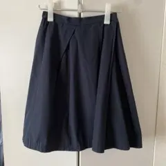 BEAMS HEART ビームスハート　ネイビー フレアスカート ひざ丈