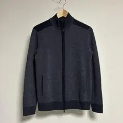 セオリー　ダークグレーネイビー ジップニット　セーター　xs
