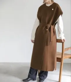 オーバーサイズロングベスト