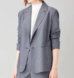 美品　JOSEPH　春夏コットンシルクシャンブレー ジャケットのサムネイル