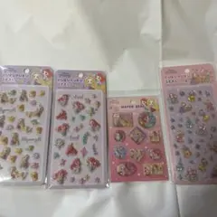 【正規品】ディズニープリンセス ぷくぷくシール ウォーターシール 4枚セット