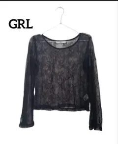 グレイル　GRL レースカットソー　重ね着　セクシー　デート　透け感　肌見せのサムネイル