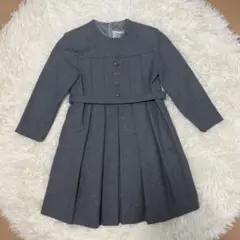 グレーのフォーマルドレス120㎝　卒園式　入学式　プリーツワンピース
