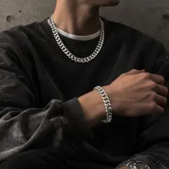 ​極太 喜平チェーン ネックレス＆ブレスレット セット ストリートのサムネイル