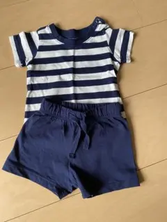H&M ストライプTシャツとショートパンツセット 56cm