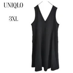 【UNIQLO 】ノースリーブ ワンピース ブラック 3XL