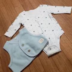 ベビー 冬用  肌着 ロンパース 80