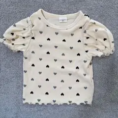 perfect joy ハート柄 パフスリーブ Tシャツ 80サイズのサムネイル