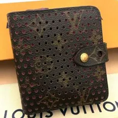 【極上美品】ルイヴィトン モノグラム コンパクトジップ ペルフォ フューシャ