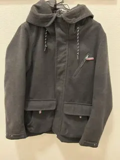 BEAMSダークグレー フリースジャケット フード付き