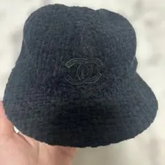 香奈兒 黑色 帽子 S尺寸
