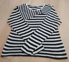 リボンボーダートップス　ドットアンドストライプス