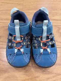 17cmイフミーキッズサンダル 青 メッシュ