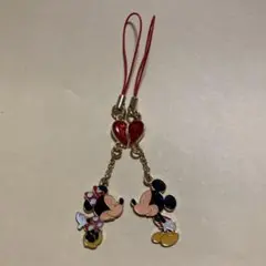 【ディズニー 】ミッキー・ミニー ペアストラップ