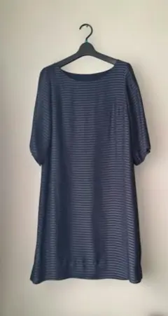 ROPEPicnic即購入OK シースルーストライプひざ丈ワンピースM