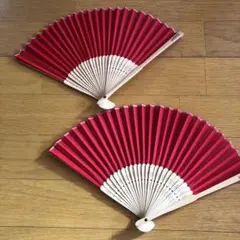 赤色 扇子 2本セット LIVEDAM STADIUM