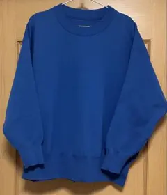 長袖ニット ブルー系 Fサイズ　オーバーサイズ　ダンボールニット