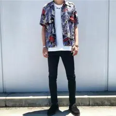 渋谷龍太さん着用 新品 NIPOALOHA シルク混 アロハシャツ 若冲 XXL