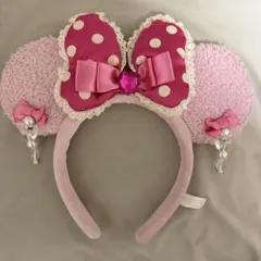 ミニー　カチューシャ　イヤリング　ピンク