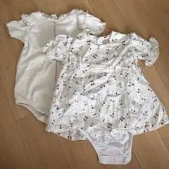 プティマイン さくらんぼ柄 フリルロンパース スカート FOインターナショナル