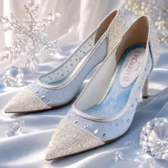 DIANA ディズニーコラボ アナ雪 フローズンII エルサ ハイヒール 24のサムネイル