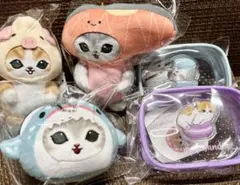 mofusand モフサンド　マスコット ぬいぐるみ ミニ ポーチ 5点セット