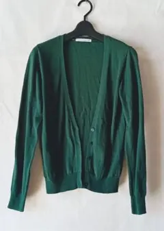 春夏イーハイフンワールドギャラリー綿混コットン Vネック ニットカーディガン F