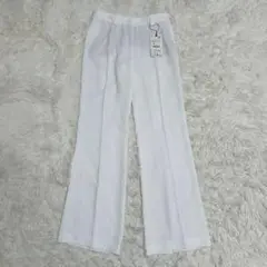 新品未使用　ZARA ザラ　ホワイトスラックスパンツ　センタープレス　白