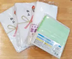 粗品フェイスタオル 3枚　マイクロファイバークロス1枚