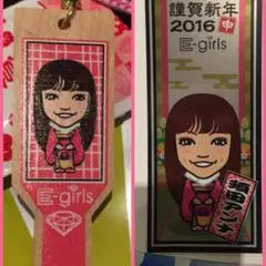 須田 杏奈 羽子板 ストラップ & 千社札シール