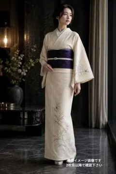 新品未使用 正絹 夏物 絽訪問着 手描き友禅 夏名古屋帯セット 裄70 高