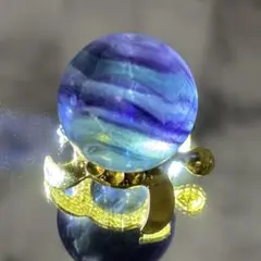 虹キラキラフローライトスフィア ミニ④