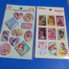 セリア ディズニープリンセス ウォーターシール 3Ｄシール
